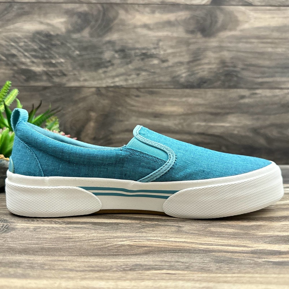 ❌SOLD OUT❌NIB Sperry Pier Wave 9M 40 Chambry Blue Slip-On Sneaker - Picture 6 of 11